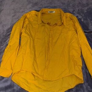 Burberry Golden Yellow Button Down Shirt